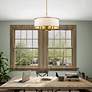 7 Light Antique Gold Leaf Chandelier