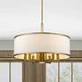 7 Light Antique Gold Leaf Chandelier