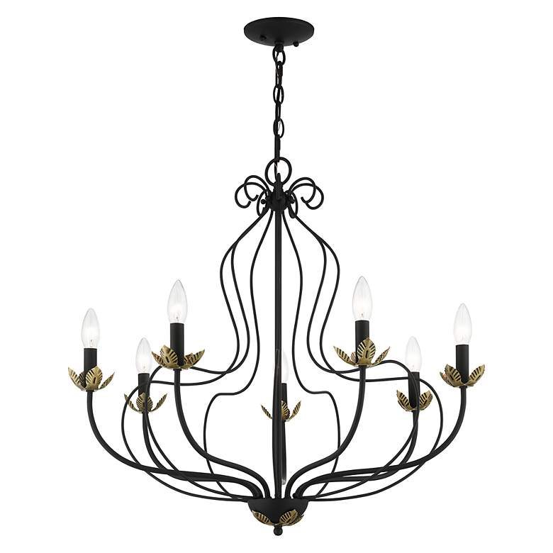 Image 3 7 Light Black Chandelier more views