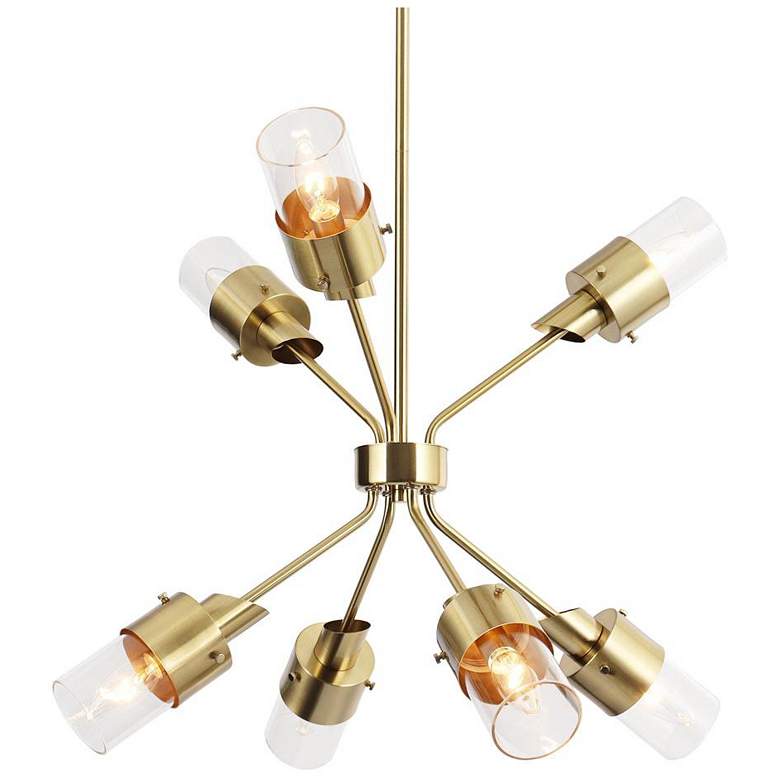 Image 1 7-Light Plating Brass Chandeliers with Clear Glass