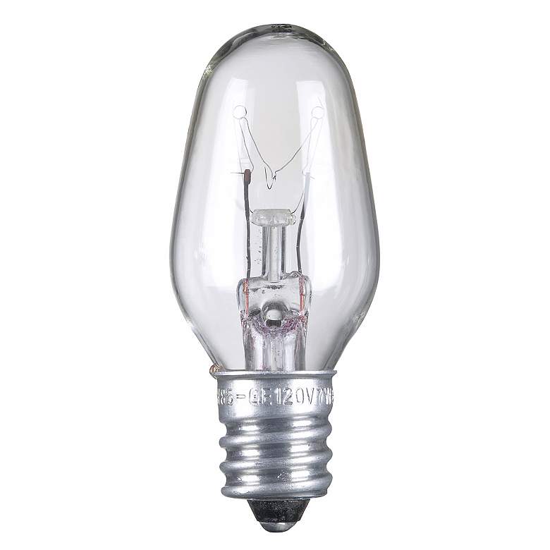 Image 1 7 Watt C-7 GE Clear Glass Candelabra Light Bulb