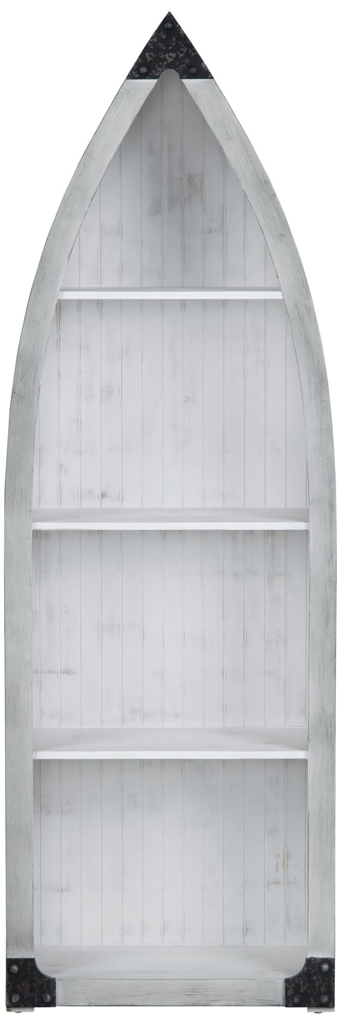 Image 3 70.86 in. White Solid Wood 4 Shelf Bookcase more views