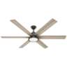 70" Hunter Warrant Noble Bronze LED DC Ceiling Fan with Wall Control