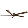 70" Aspen Aged Pewter DC Large Outdoor Fan with Remote