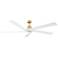 70" Aspen DC Brass Outdoor Ceiling Fan with Remote