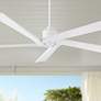 70" Aspen Matte White Wet Rated Large Fan with Remote