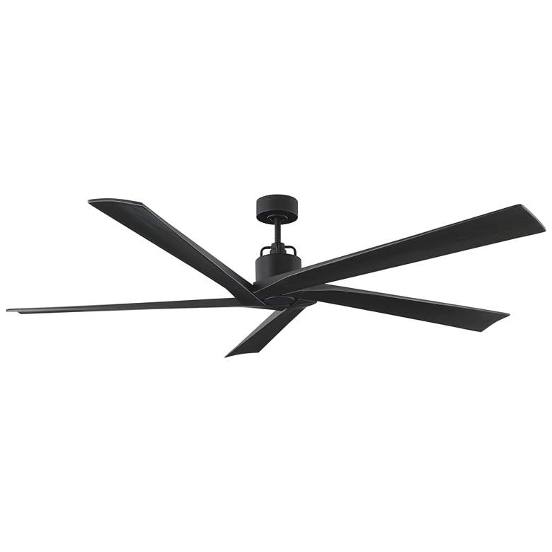 Image 2 70 inch Aspen Midnight Black Outdoor Ceiling Fan with Remote