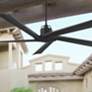 70" Aspen Midnight Black Outdoor Ceiling Fan with Remote