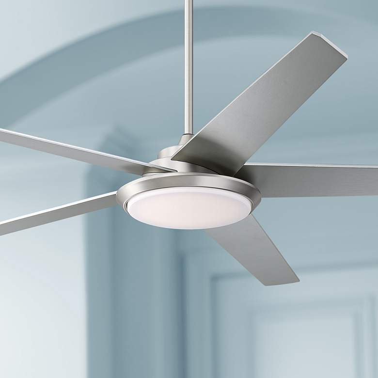 Image 1 70 inch Casa Como Brushed Nickel LED Ceiling Fan