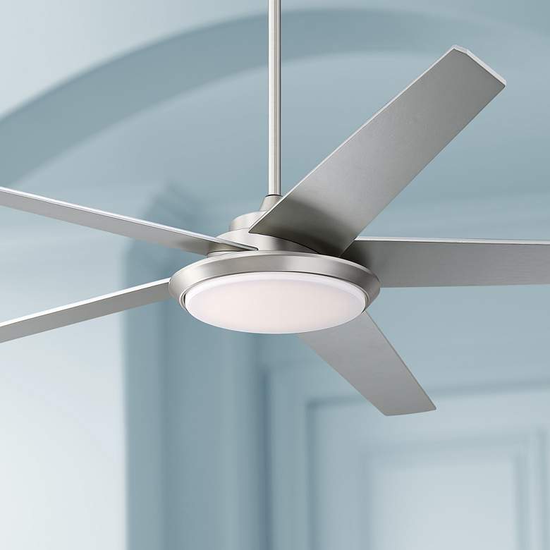 Image 1 70" Casa Como Brushed Nickel LED Ceiling Fan