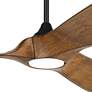 4_70" Casa Vieja Kona Wind Black-Koa LED DC Damp Ceiling Fan with Remote more views