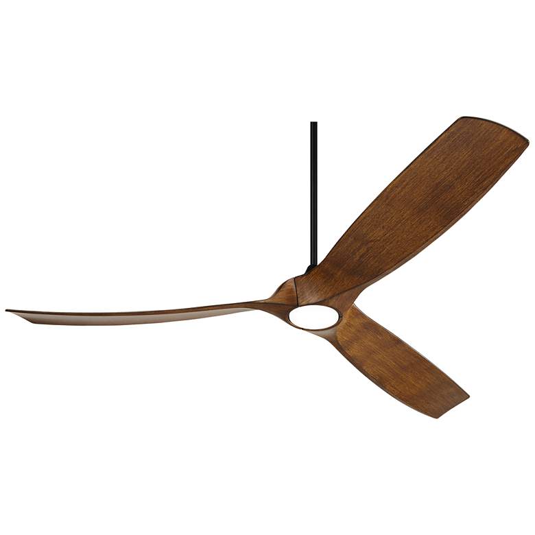 Image 6 70" Casa Vieja Kona Wind Black-Koa LED DC Damp Ceiling Fan with Remote more views