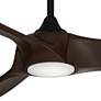 4_70" Casa Vieja Kona Wind Black-Walnut LED Damp Ceiling Fan with Remote more views