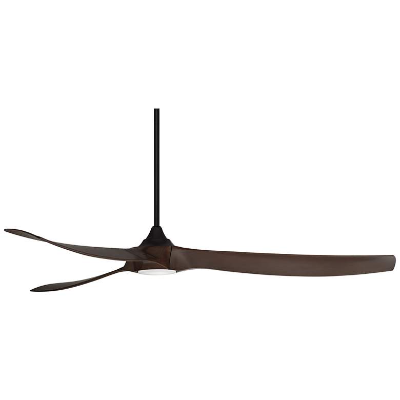 Image 5 70" Casa Vieja Kona Wind Black-Walnut LED Damp Ceiling Fan with Remote more views