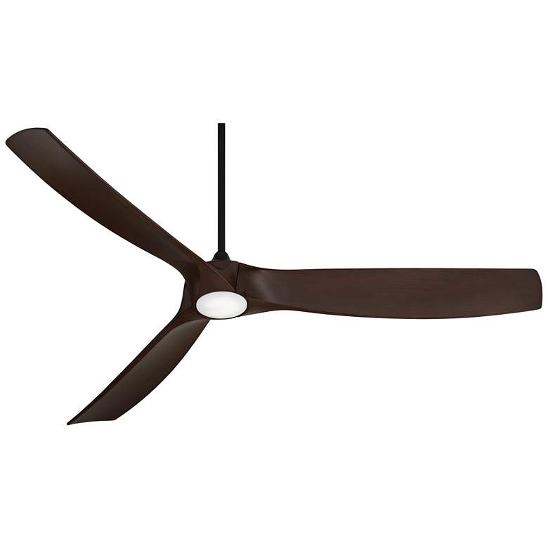 Image 6 70" Casa Vieja Kona Wind Black-Walnut LED Damp Ceiling Fan with Remote more views