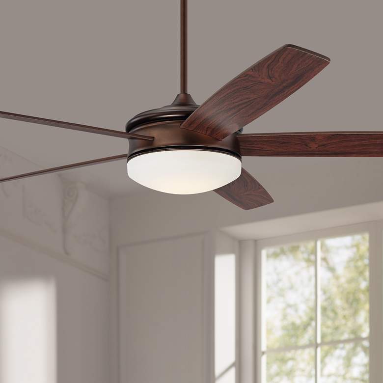 70&quot; Coastline Oil-Brushed Bronze LED Ceiling Fan with Remote Control