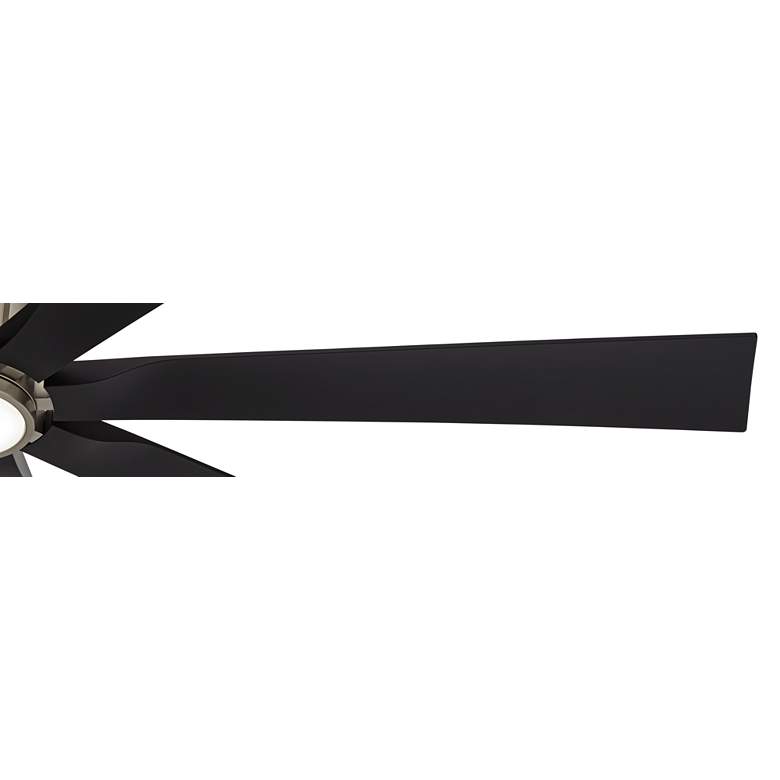 Image 4 70" Defender Nickel and Black Damp Rated LED Ceiling Fan with Remote more views