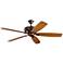 70" Kichler Monarch Oil Bronze Large Ceiling Fan with Wall Control