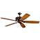 70" Kichler Monarch Oil Bronze Large Ceiling Fan with Wall Control