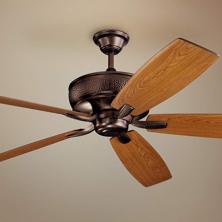 Image 1 70" Kichler Monarch Oil Bronze Large Ceiling Fan with Wall Control