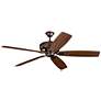 70" Kichler Monarch Oil Bronze Large Ceiling Fan with Wall Control