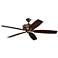 70" Kichler Monarch Patio Copper Ceiling Fan with Wall Control