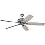 70" Kichler Monarch Weathered Steel Wet Rated Fan with Wall Control