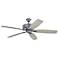 70" Kichler Monarch Weathered Steel Wet Rated Fan with Wall Control