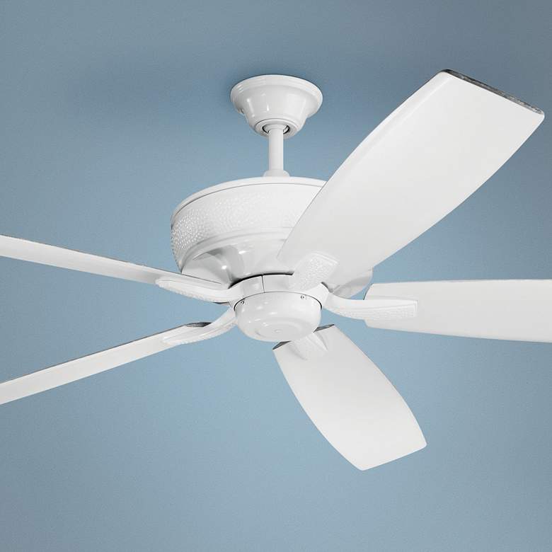 Image 1 70 inch Kichler Monarch White Finish Large Ceiling Fan with Wall Control