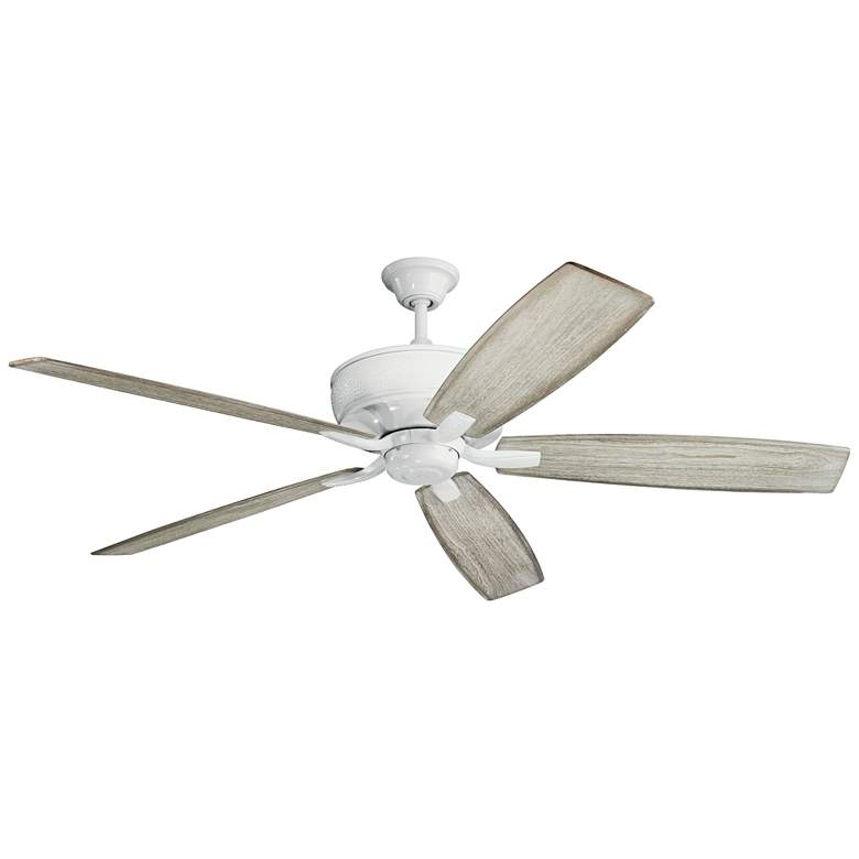 Image 3 70" Kichler Monarch White Finish Large Ceiling Fan with Wall Control more views
