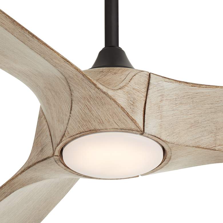 Image 3 70 inch Koa Wind Black- Distressed White Oak LED DC Damp Ceiling Fan more views
