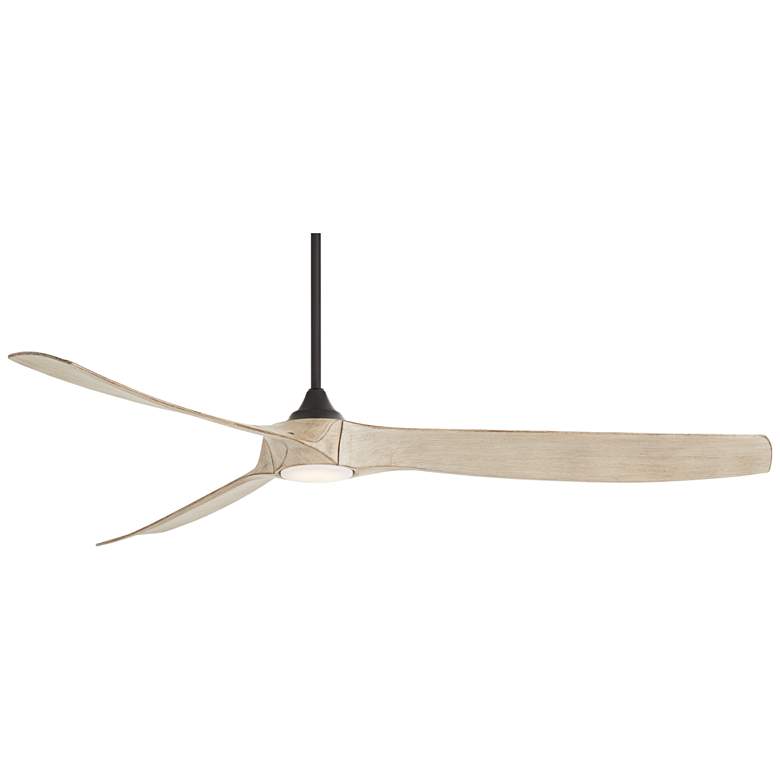 Image 6 70 inch Koa Wind Black- Distressed White Oak LED DC Damp Ceiling Fan more views