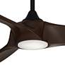 70" Koa Wind Black-Walnut LED DC Damp Rated Ceiling Fan with Remote