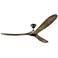 70" Maverick Max Aged Pewter Ceiling Fan with Remote