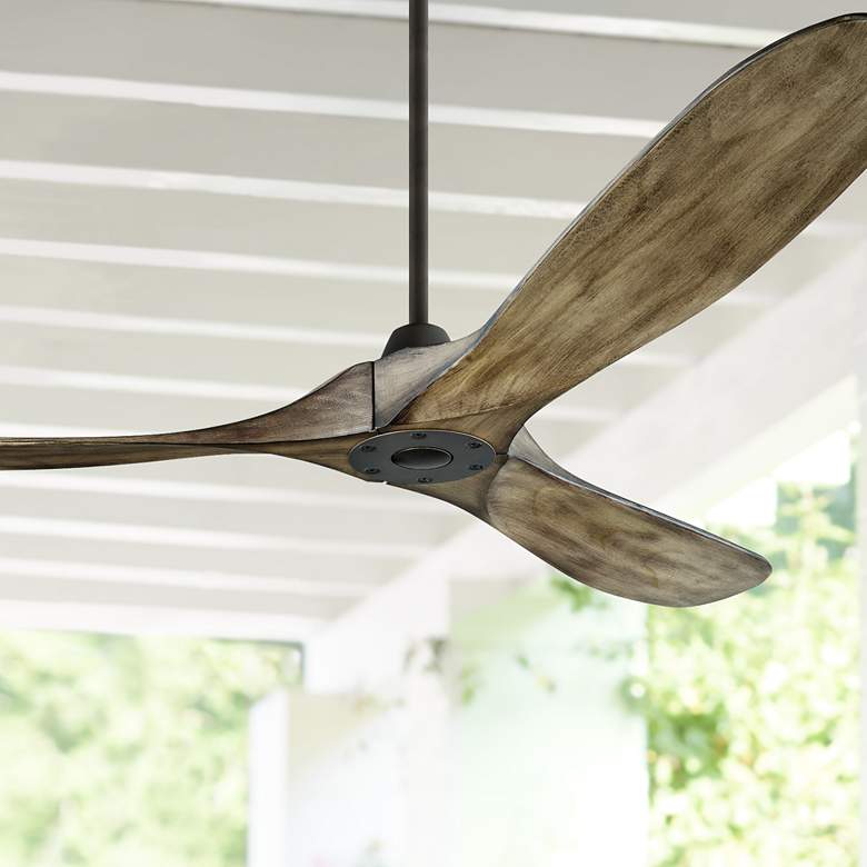 Image 1 70 inch Maverick Max Aged Pewter Ceiling Fan with Remote