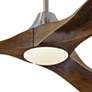 70" Maverick Max Brushed Steel LED Damp Rated Ceiling Fan with Remote
