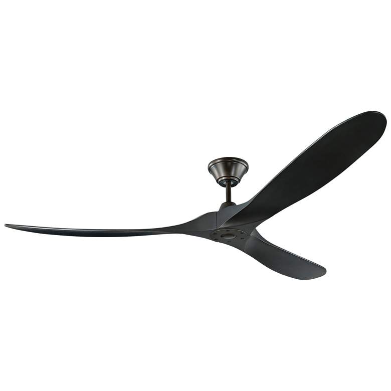 Image 2 70 inch Maverick Max Damp 3-Blades Matte Black Ceiling Fan with Remote