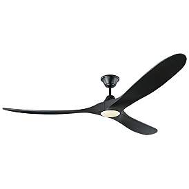 Image4 of 70" Maverick Max Damp 3-Blades Matte Black Ceiling Fan with Remote more views