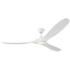 70" Maverick Max Matte White Damp Rated Large LED Fan with Remote