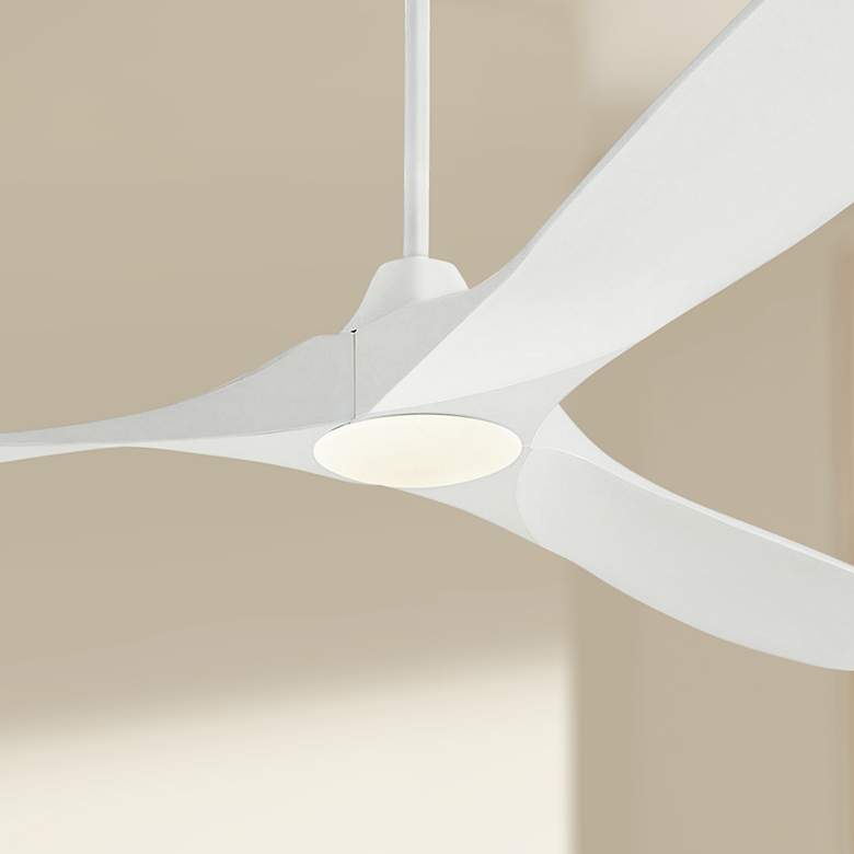Image 1 70" Maverick Max Matte White Damp Rated Large LED Fan with Remote