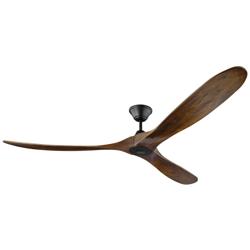 70&quot; Maverick Walnut 3-Blade Modern Ceiling Fan with Remote Control