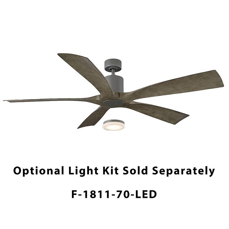 Image 5 70" Modern Forms Aviator Graphite Outdoor Wet Rated Smart Ceiling Fan more views