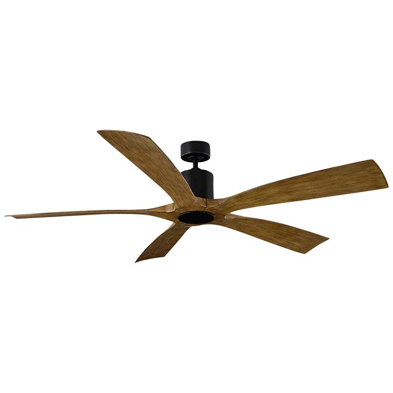70&quot; Modern Forms Aviator Matte Black Outdoor Smart Ceiling Fan