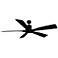 70" Modern Forms Aviator Matte Black Smart Ceiling Fan