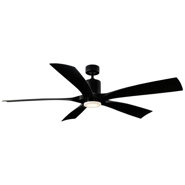 Image 2 70 inch Modern Forms Aviator Matte Black Smart Ceiling Fan more views