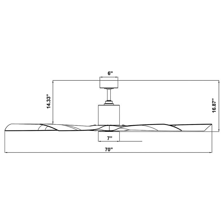 Image 6 70" Modern Forms Aviator Matte Black Smart Ceiling Fan more views