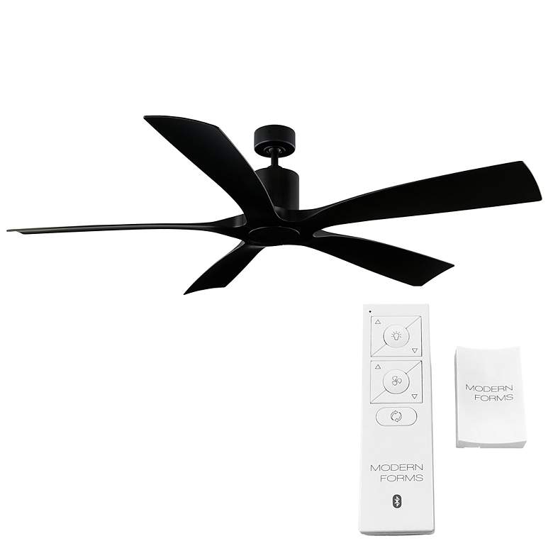 Image 7 70" Modern Forms Aviator Matte Black Smart Ceiling Fan more views