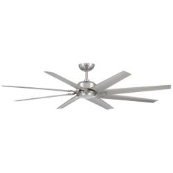 70&quot; Modern Forms Roboto Wet Rated 8-Blade Brushed Nickel Smart Fan