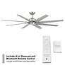 5_70" Modern Forms Roboto Wet Rated 8-Blade Brushed Nickel Smart Fan more views
