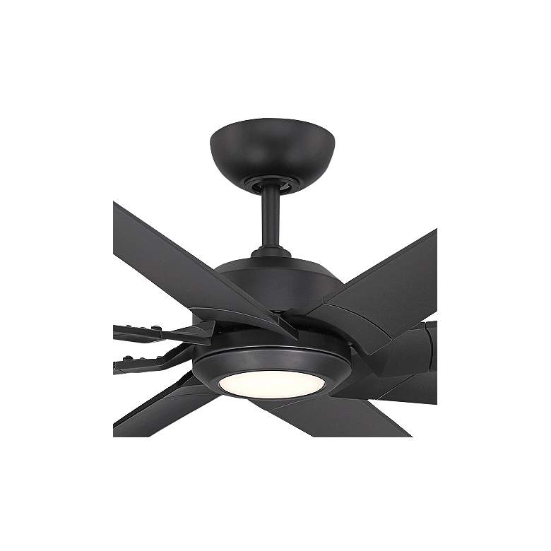 Image 4 70" Modern Forms Roboto XL Matte Black 3500K LED Smart Wet Ceiling Fan more views